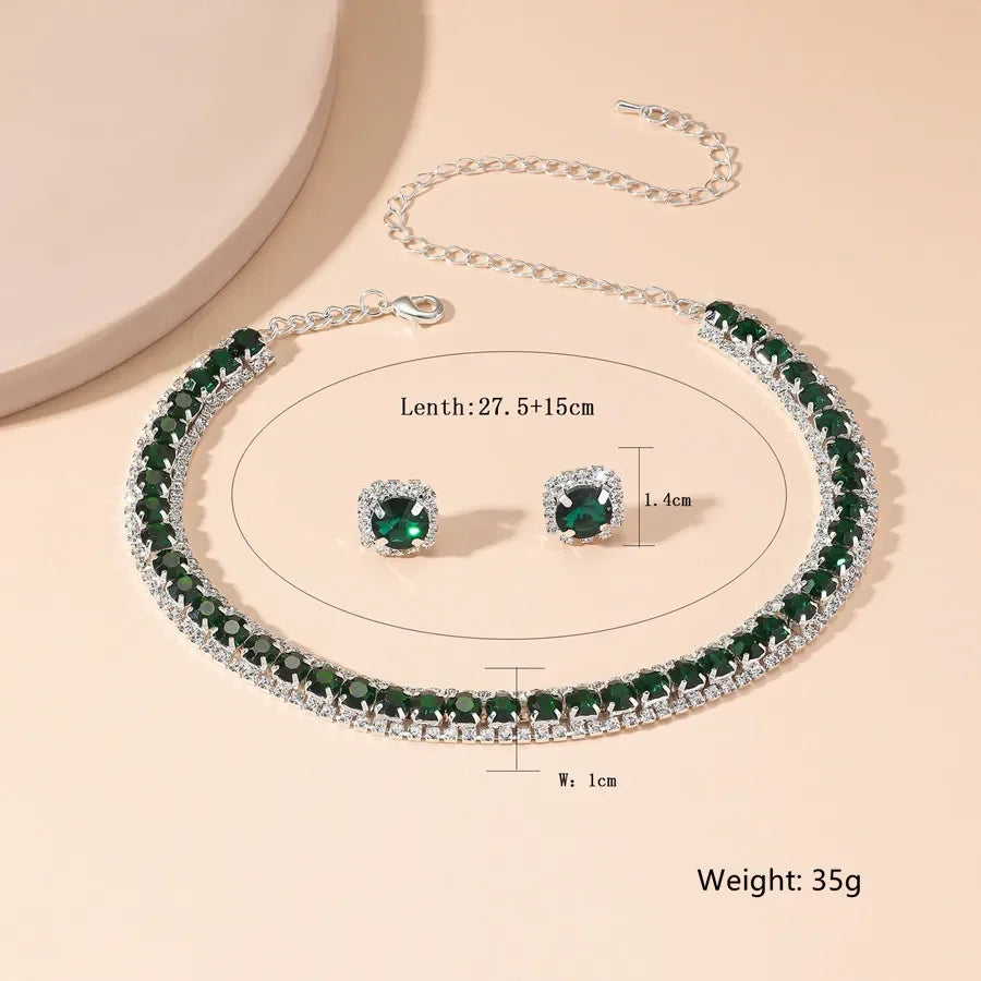Lux Green Crystal Necklace
