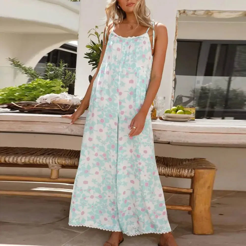Delilah Wide Leg Jumpsuit With Pockets