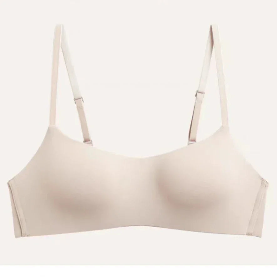 One Piece Sexy Bra Seamless Underwear with Thin Cups Gathered and No Steel Rings for Comfortable Breathable Tops Push Up Bra