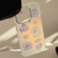 Korean Gilding Cartoon Dessert Puppy Laser Plating Phone Case For iPhone