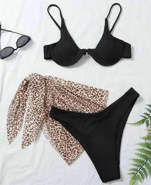Sexy Marble Print Push Up Bikini