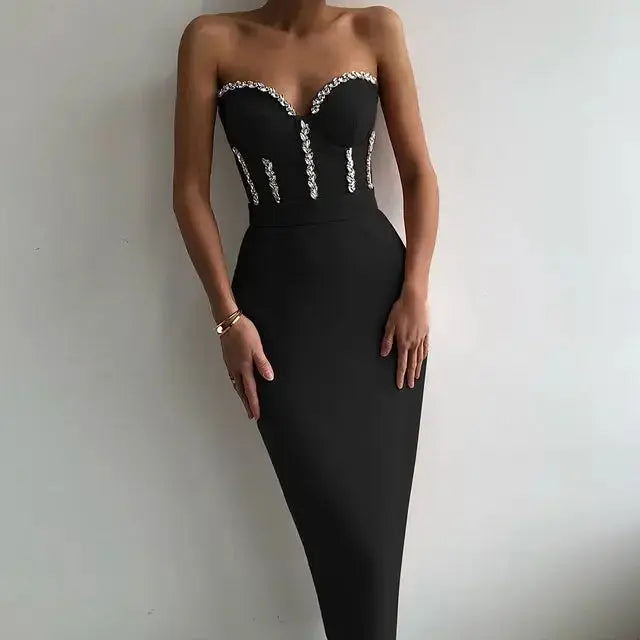 Sexy Strapless Bodycon Evening Dress