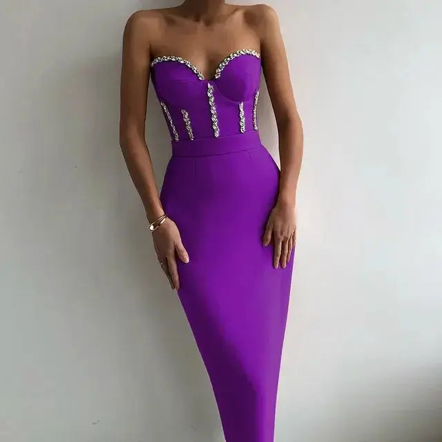 Sexy Strapless Bodycon Evening Dress