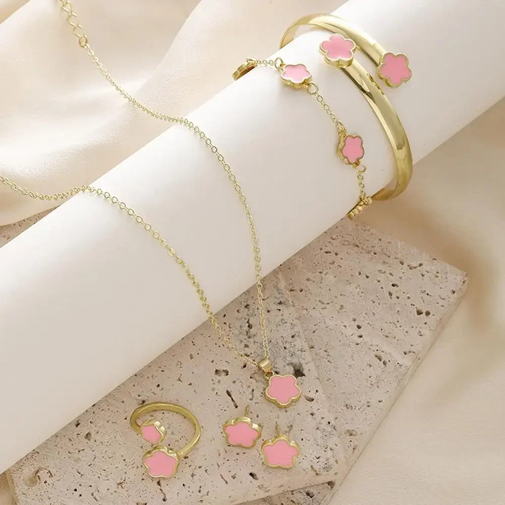 Plum Blossom Plant Five Leaf Flower Five Piece Set