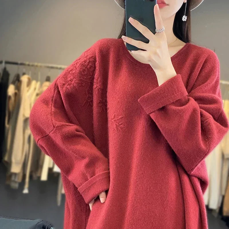 Cashmere Loose Fit Knit Dress