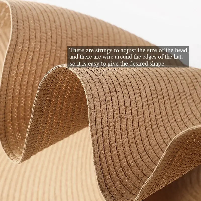 Oversized Foldable Wide Brim Sun Hat For UV Protection