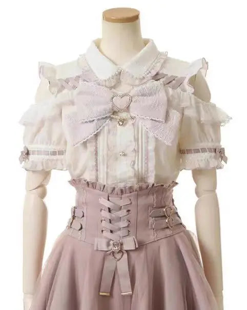High Waist Sweet Lace Gothic Skirt
