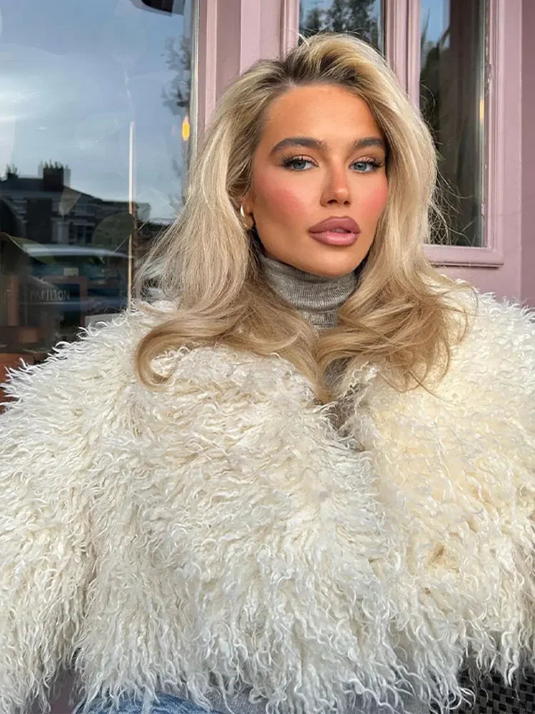 Women’s Faux Fur Cropped Jacket