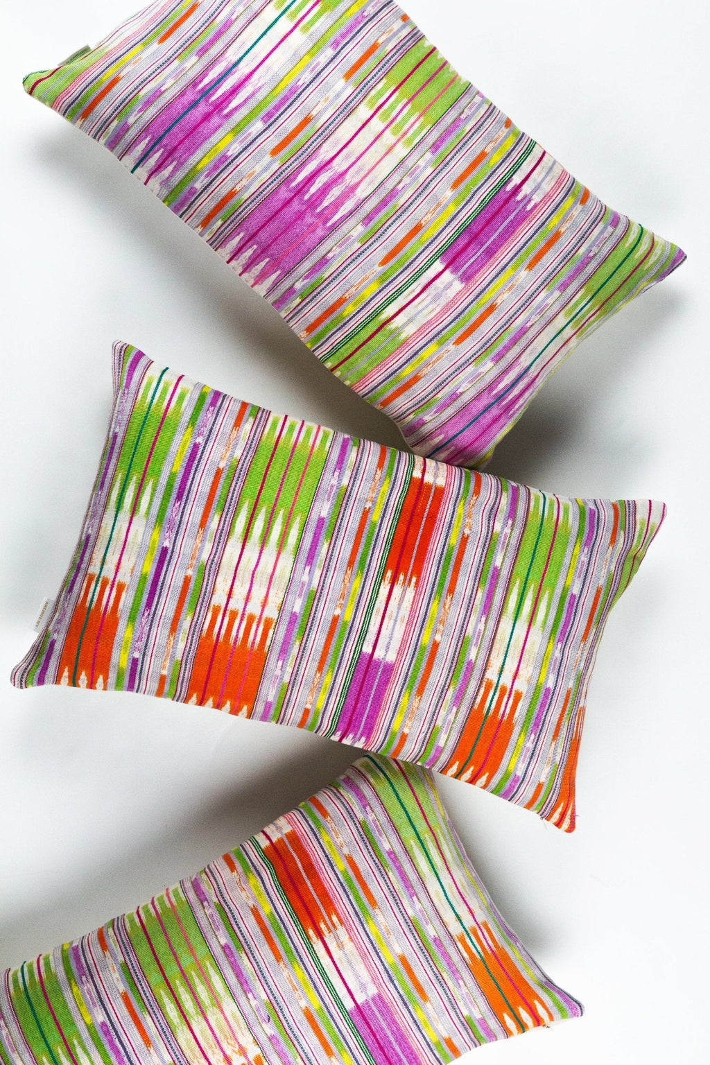 Vintage 70s Ikat Multi Pillow - 12" x 20"