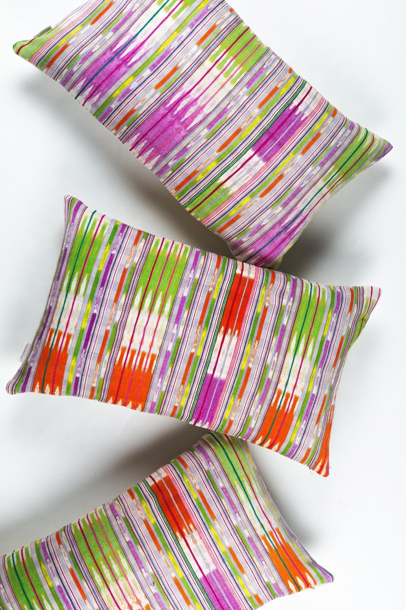 Vintage 70s Ikat Multi Pillow - 12" x 20"