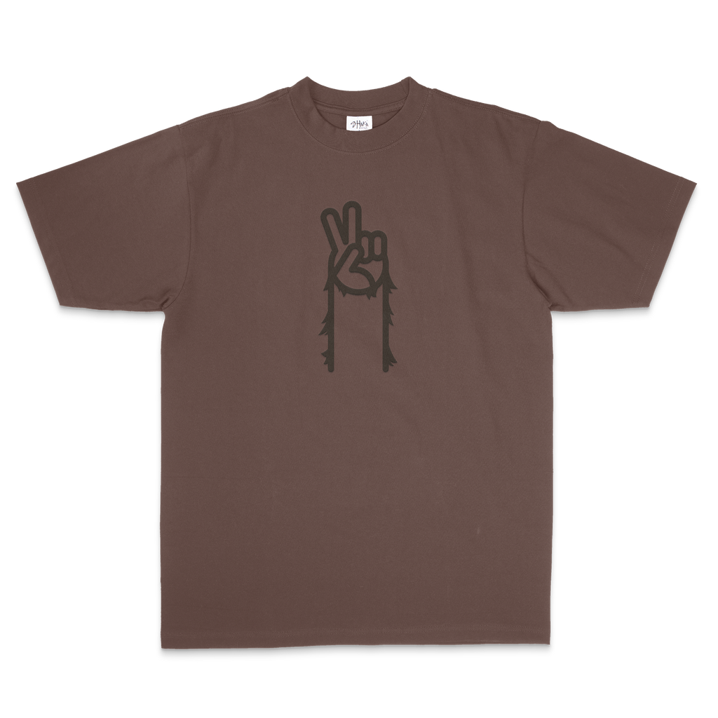 Sasquatch Peace Tee - Brown