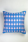 Sujani Quilted Pillow in Soft Pink and Blue