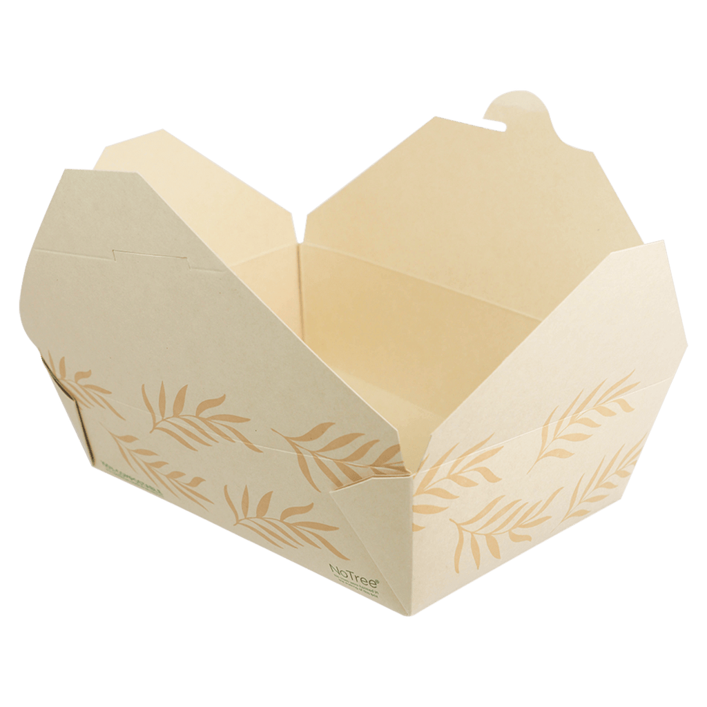 World Centric NoTree Paper #3 Take-Out Container 65 oz, Compostable Bamboo Paper (QTY 200), SKU TO-NT-3