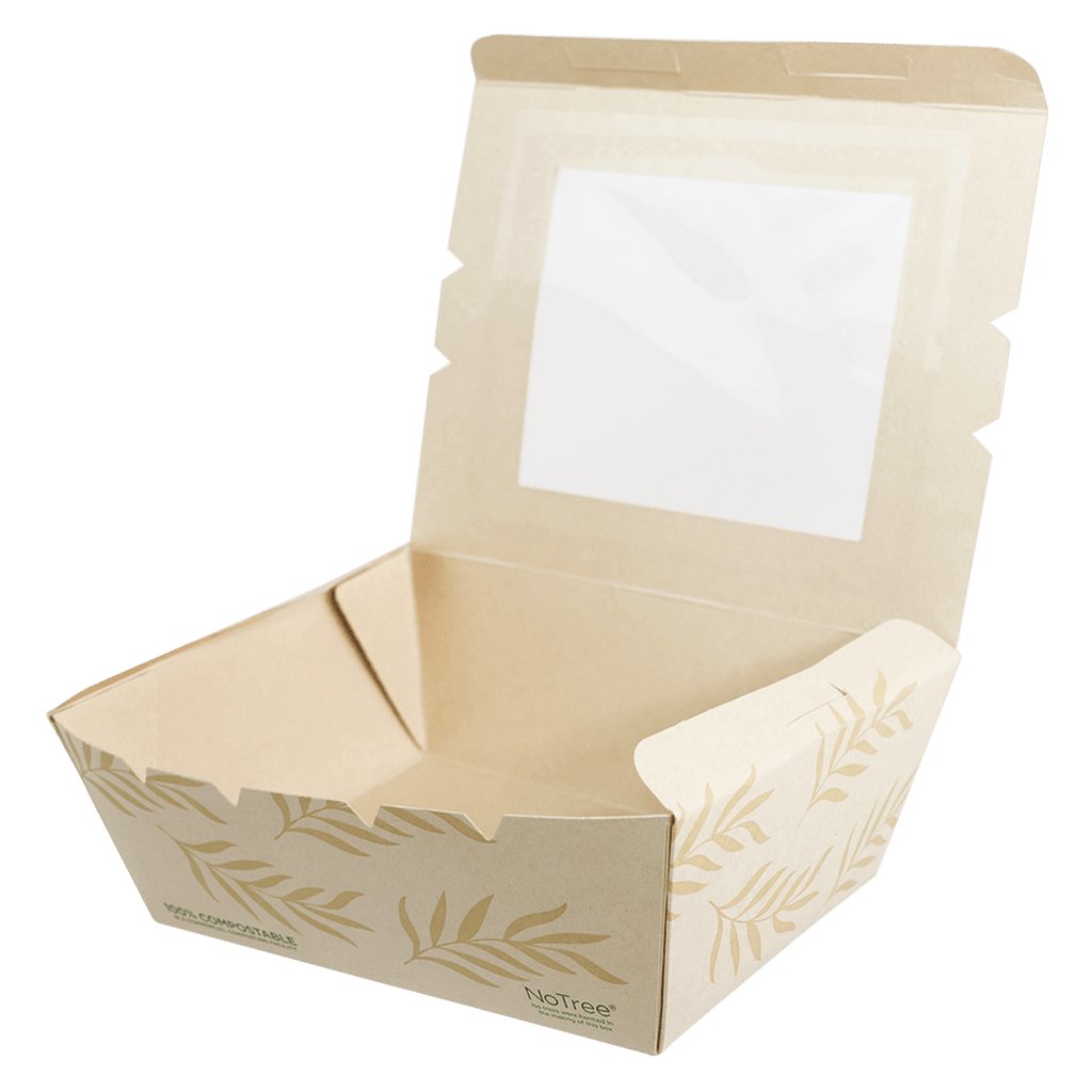 World Centric NoTree Paper #8 Take-Out Container with PLA Window - 46oz (QTY:200)