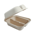 World Centric 8x5x3" Fiber Taco Box, 2-Compt (QTY:300)