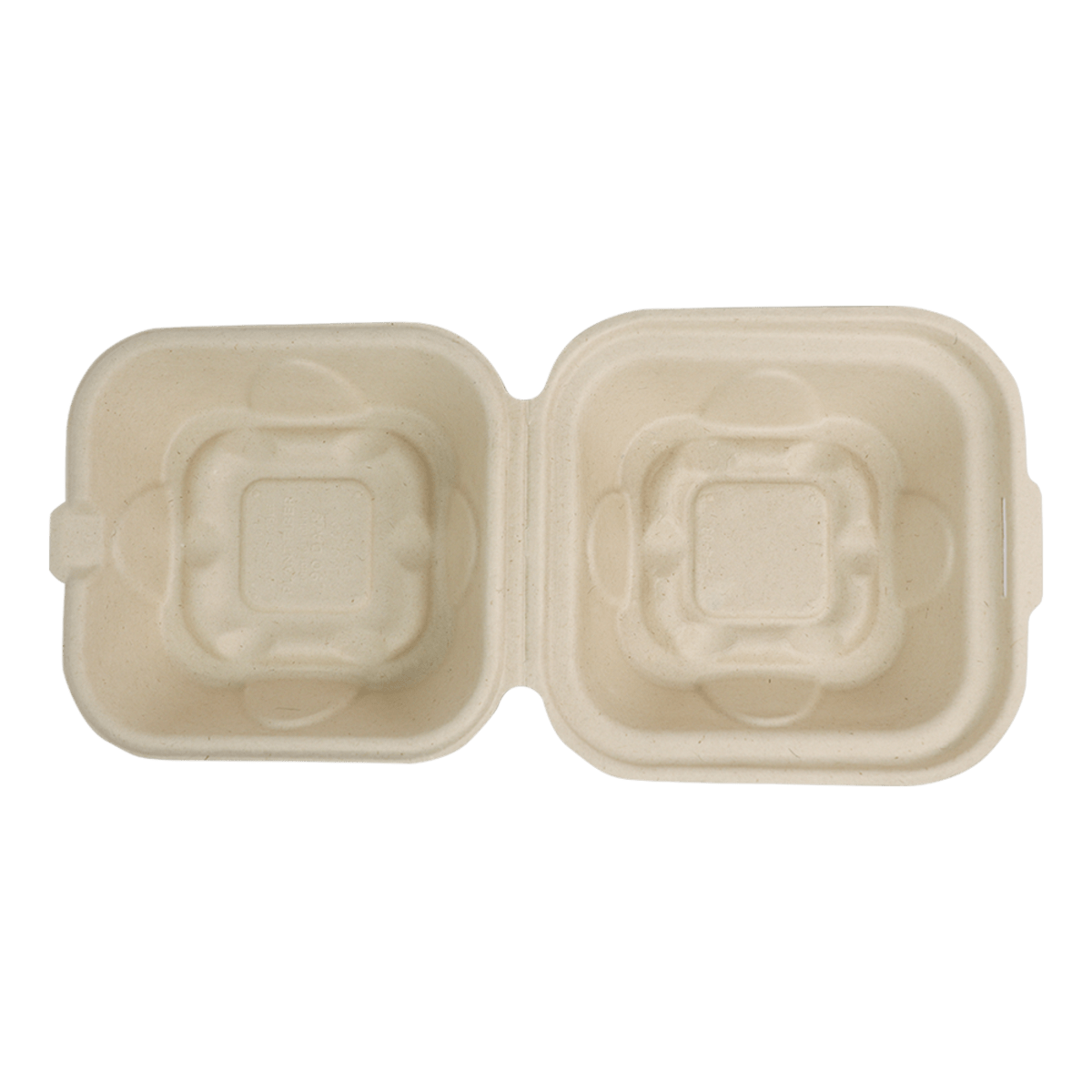 World Centric 6x6x3" Fiber Burger Box (QTY:500)