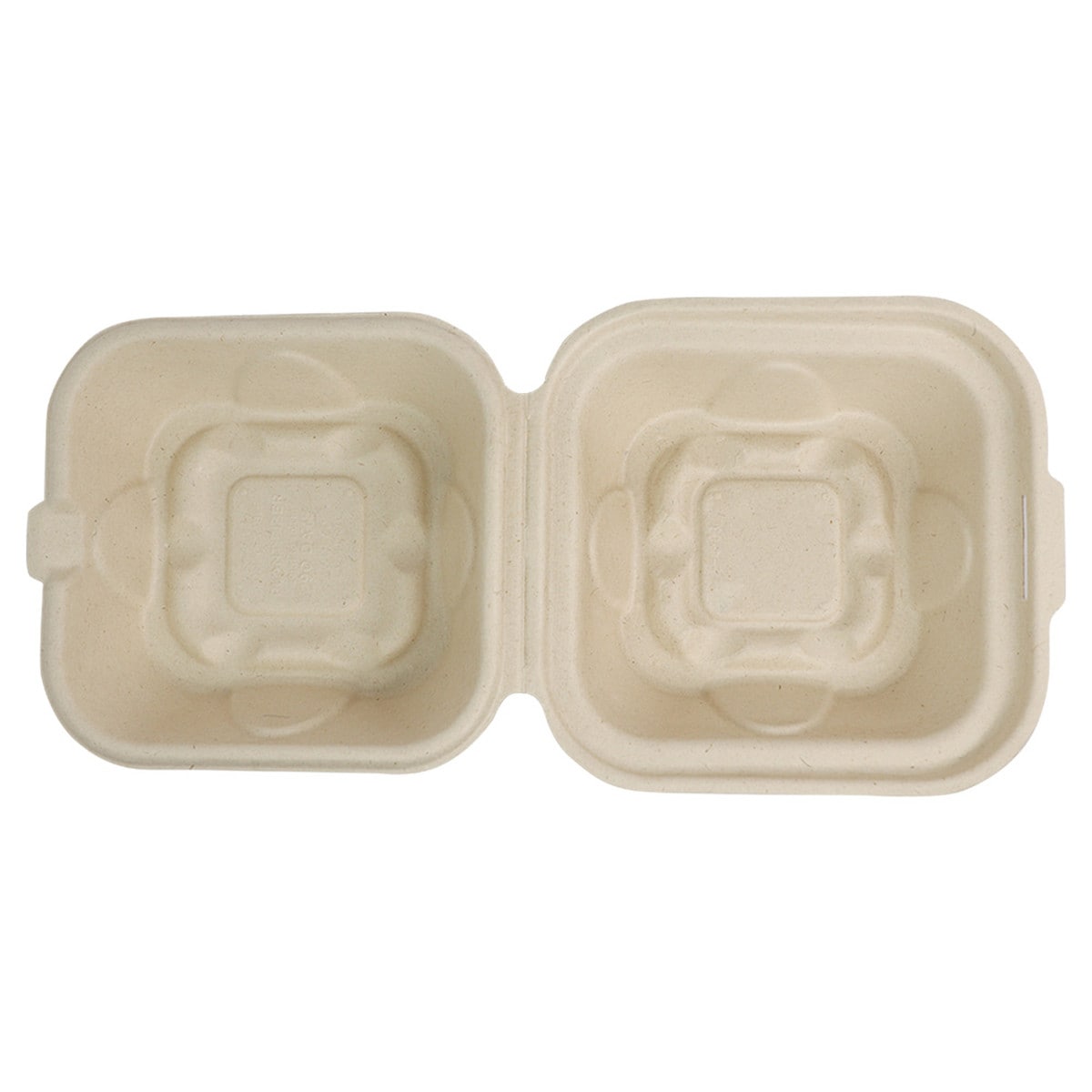 World Centric 8x8x3" Fiber Clamshell PLA Lined (QTY:300)