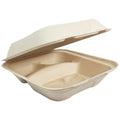 World Centric 8" x 8" x 3" Clamshell 3-Compt (QTY:300)