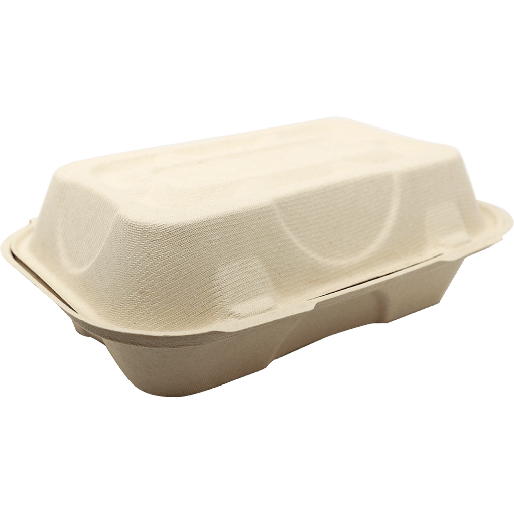 World Centric 9x6x3" Fiber Hoagie Box PLA Lined (QTY:500)
