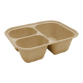 World Centric 48 oz Fiber Container, 3-Compt (QTY:300)