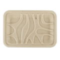 World Centric 8.2x5.7x0.6" Fiber Tray PLA Lined (QTY:500)