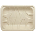 World Centric 3P Meat & Produce Tray, Unbleached Plant Fiber (QTY 450), SKU TR-SC-3P-LFS