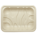 World Centric Fiber 4P Meat and Produce Tray, 9.25x7.25x1.5" (QTY:450)