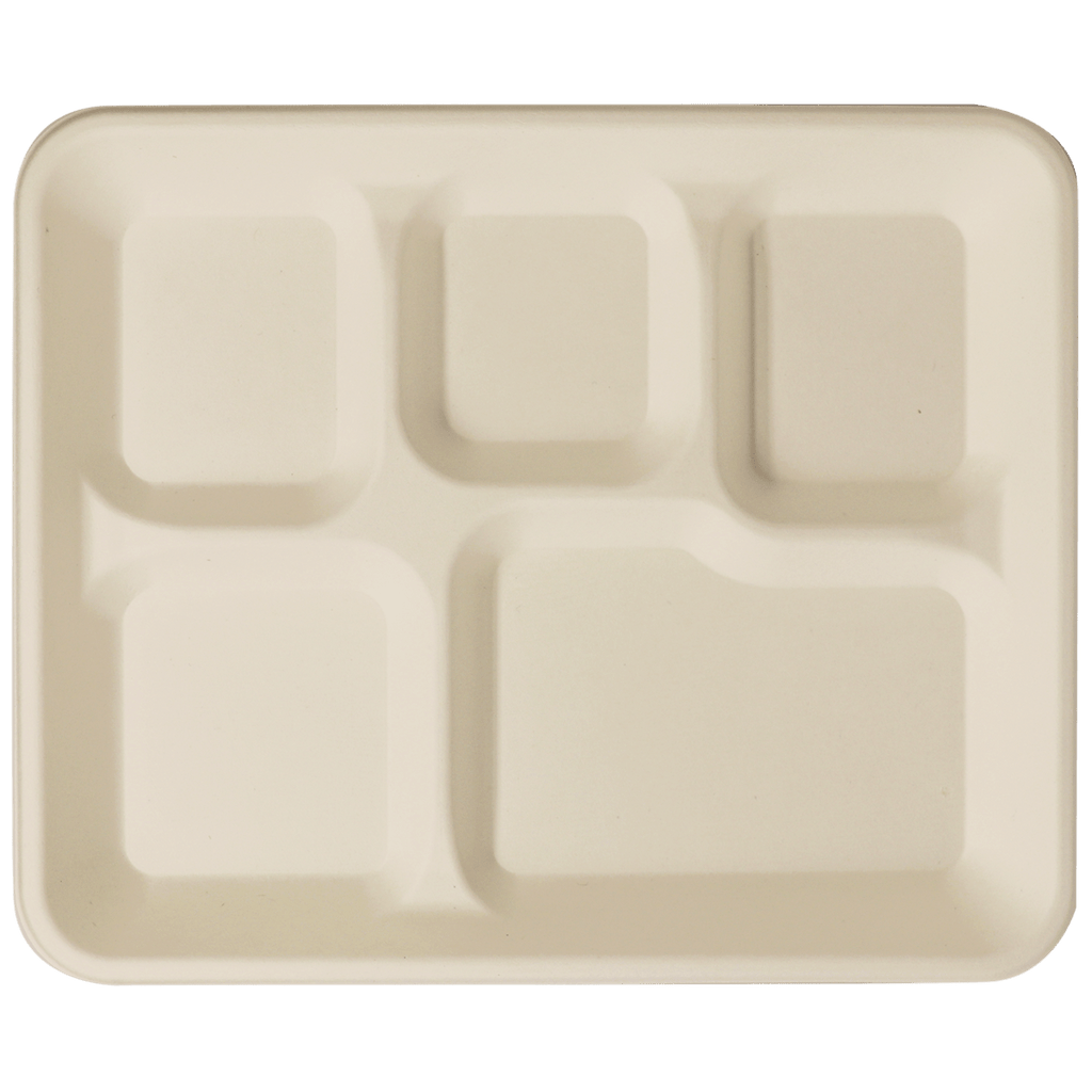 World Centric 18 oz Fiber Tray, 5-Compt (QTY:400)
