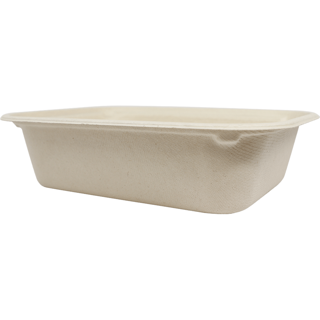 World Centric 60 oz Fiber Food Container, Compostable Bamboo & Plant Fiber (QTY 400), SKU TR-SC-60-LFP