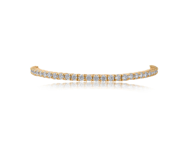 Delicate Yellow Gold Plated Tennis Bracelet