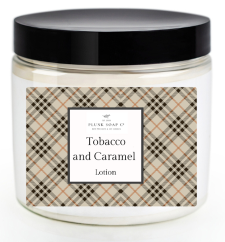 Tobacco and Caramel Scented Hand and Body Lotion