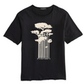Graphic Short Sleeve Roll Neck T