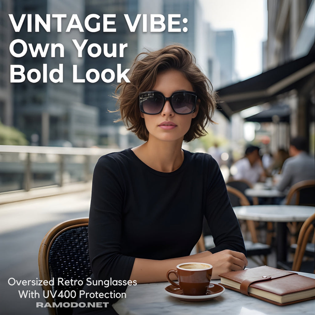 VINTAGE VIBE: Bold Square Oversized Retro Sunglasses