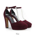 New Korean Style Pointed Toe Chunky Heels for Women