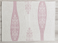 Vase 100% Cotton Washable Area Rug - Pink, White & Light Cream