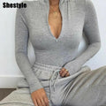 Winter Zipper Bodysuit Loungewear