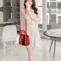 Striped Color Block Handbag - Shoulder & Crossbody Bag