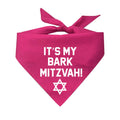 Its My Bark Mitzvah Triangle Dog Bandana (Pink OS 162)