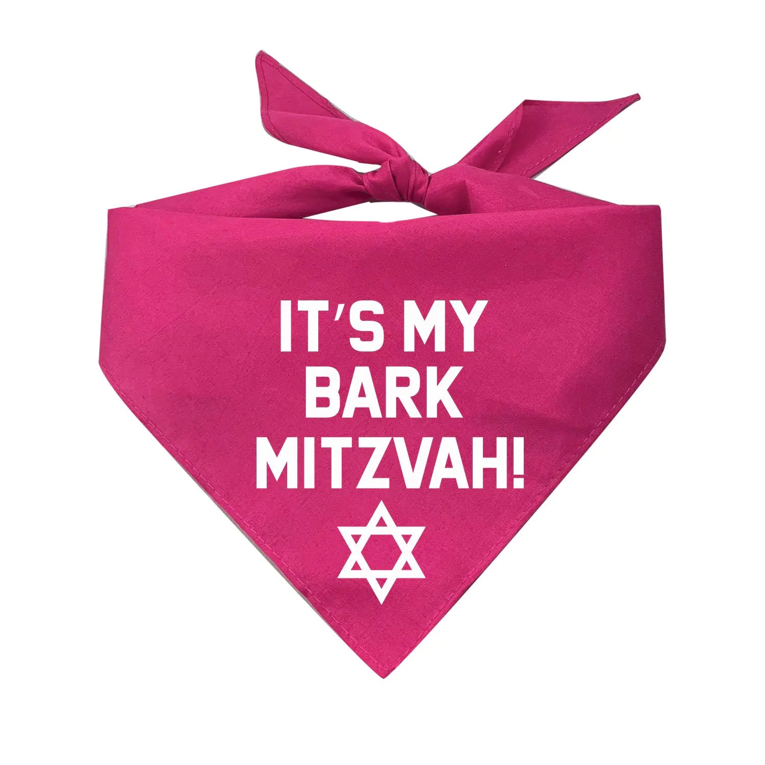 Its My Bark Mitzvah Triangle Dog Bandana (Pink OS 162)