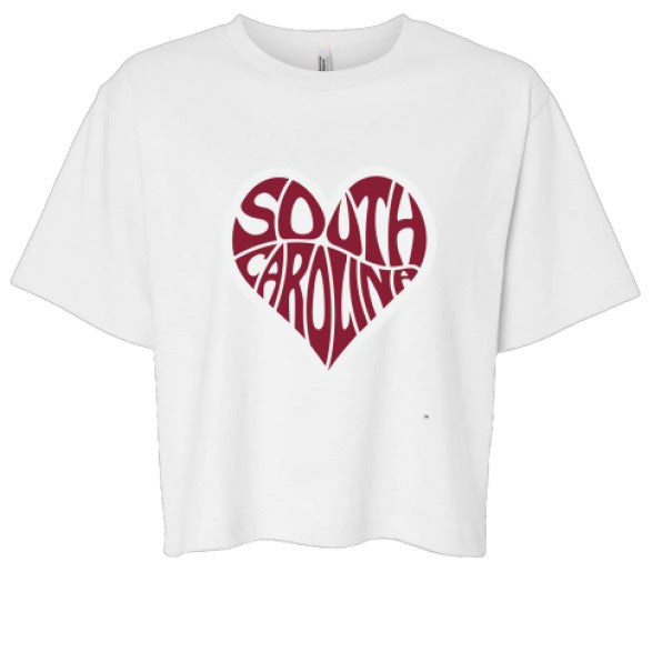 South Carolina Heart Cropped Boxy Tee