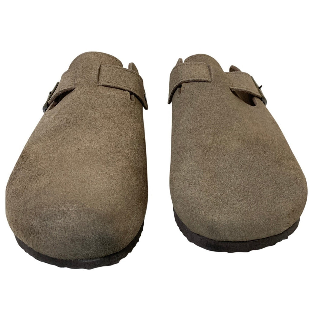 Khombu Womens Size 10 Beige Clog Slip On Buckle Strap Closed Round Toe Shoes