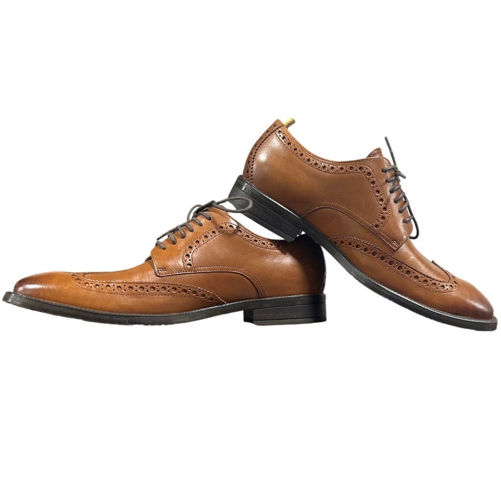 New In Box Cole Haan Men 10.5 British Tan Leather Oxford Lace Up Grand 360 Shoes