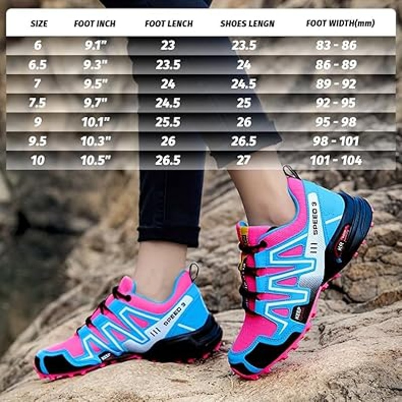 Hoverkickes Womens Size 7.5 Pink Blue Lace Up Breathable Hiking Walking Shoes