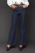 Studded Belt Flare Jeans