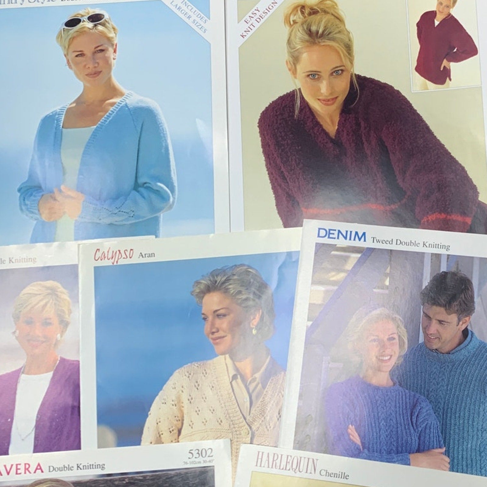 Wholesale Lot of 100 New Women Men Kids Vintage 1990s 2000s Knitting Patterns