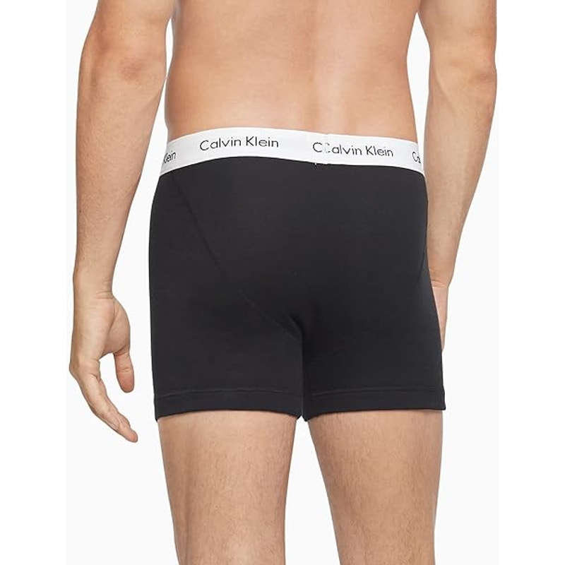 New 4 Pack Calvin Klein Mens Large Black 100% Cotton Boxer Briefs Underwear