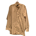 Fortino Landi 16-16.5  34-35 Tan Mens Button Down Cotton Blend Long Sleeve Shirt