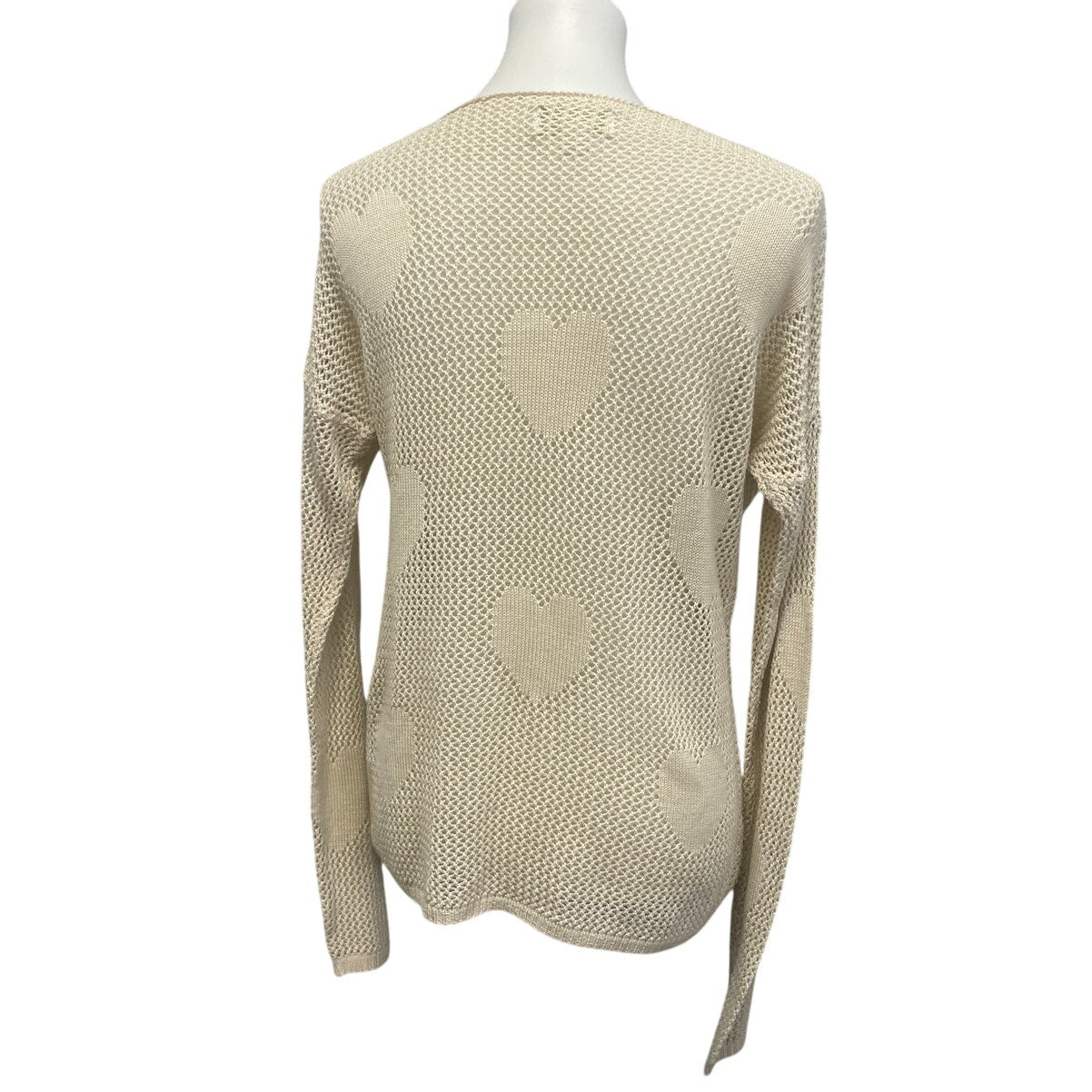 Forever 21 Womens 1X Long Sleeve Heart Pattern Knit Pullover Sweater