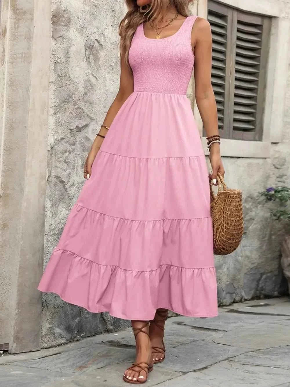 Ivy Lane Smocked Tank Dress - Sleeveless Charm