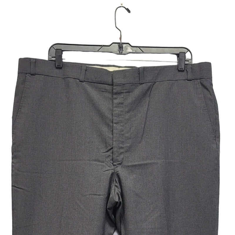 Mens 45X30 Charcoal Gray Flat Front Hemmed Dress Pants w Pockets